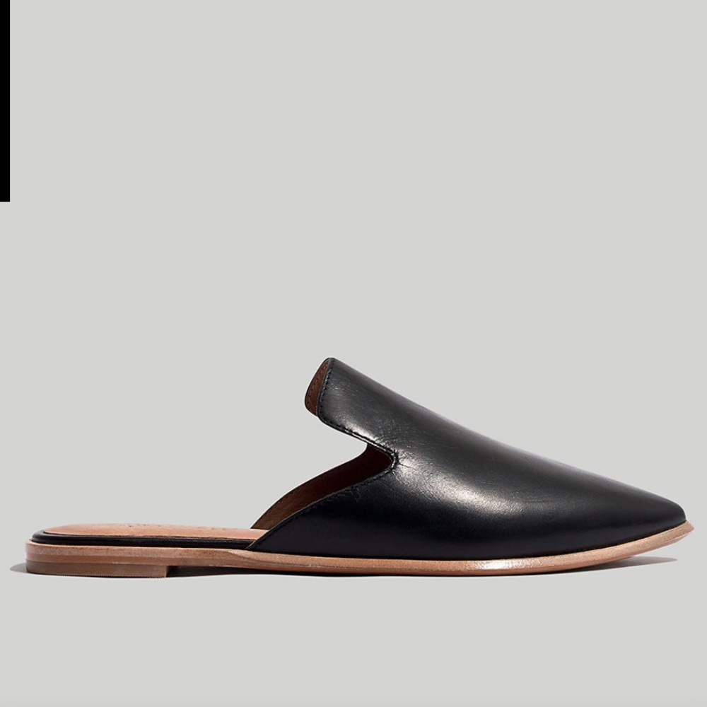 NWT Madewell Gemma mule black leather 6.5